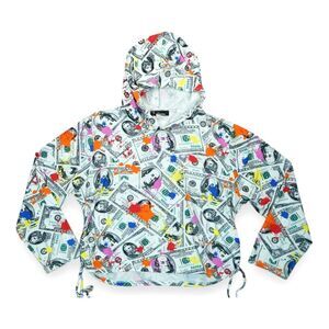 VTG Rainbow Women Set Top Hoodie & Legging Pattern Money Print 3X Elastic‎ Waist